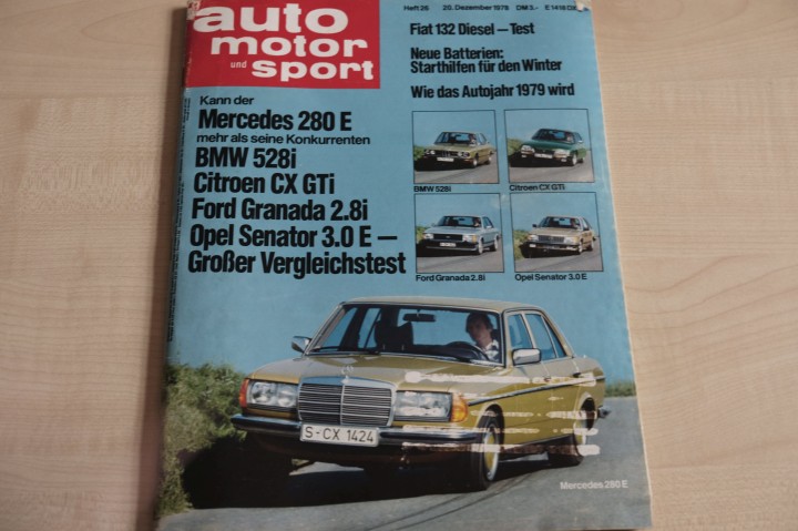 Deckblatt Auto Motor und Sport (26/1978)